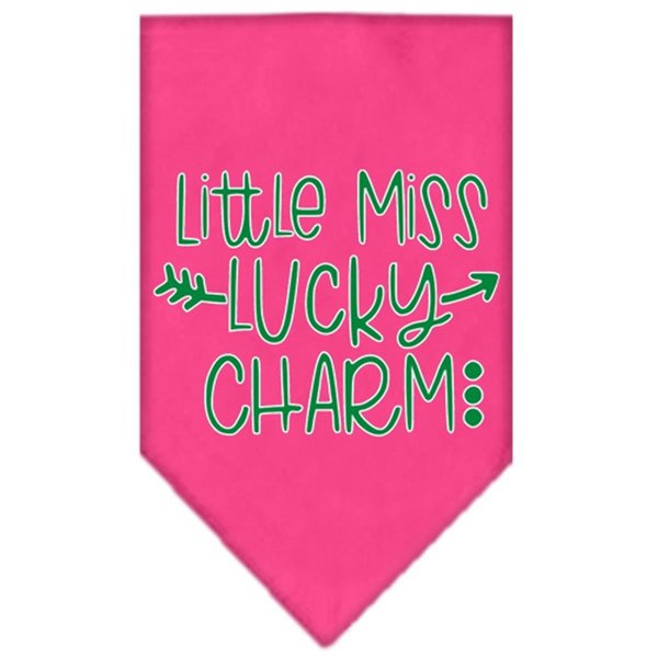 Mirage Pet Products Little Miss Lucky Charm Screen Print BandanaBright Pink Small 66-182 SMBPK